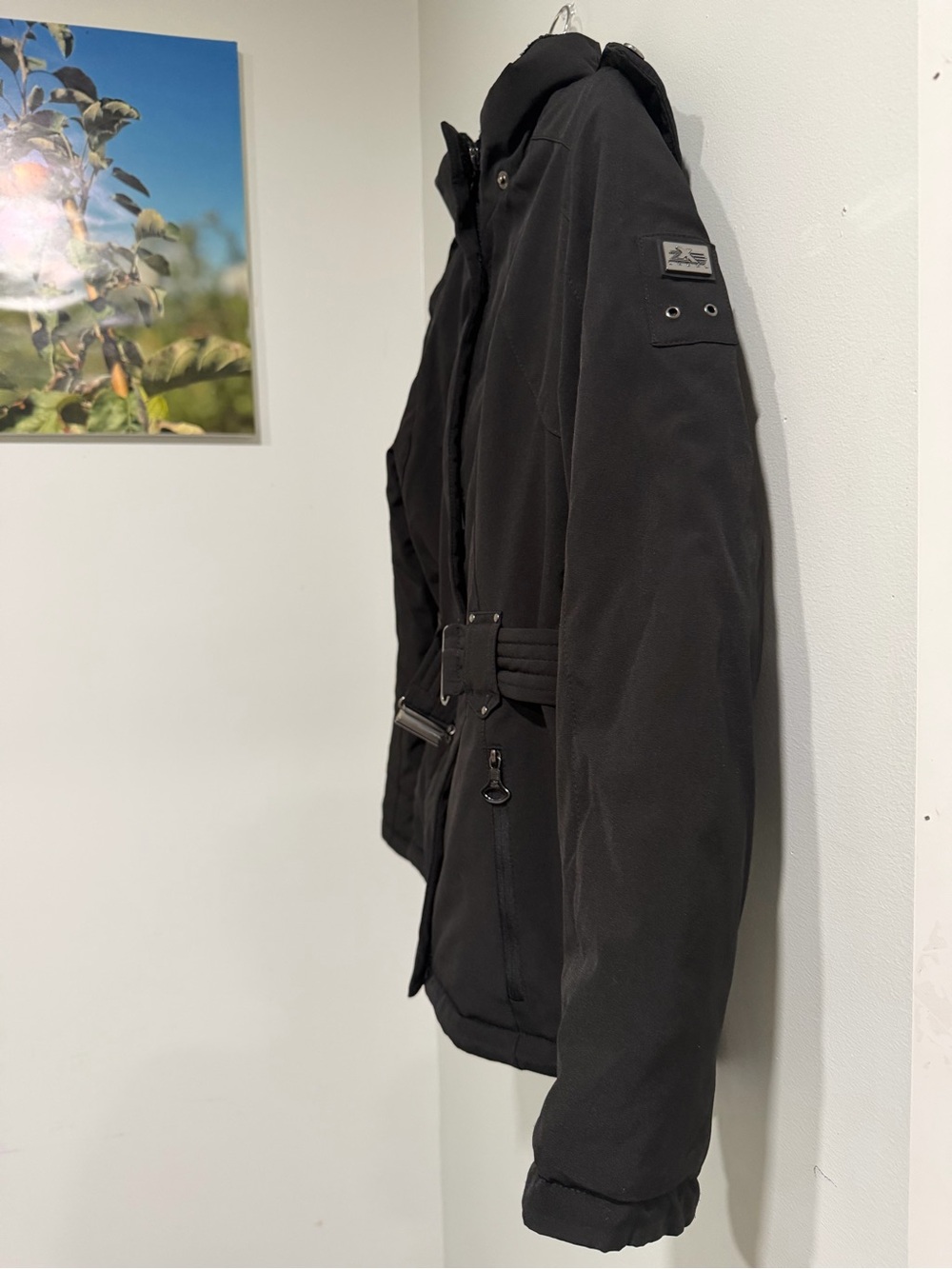 ZeroXposur Black Women's Trench Coat with Belt